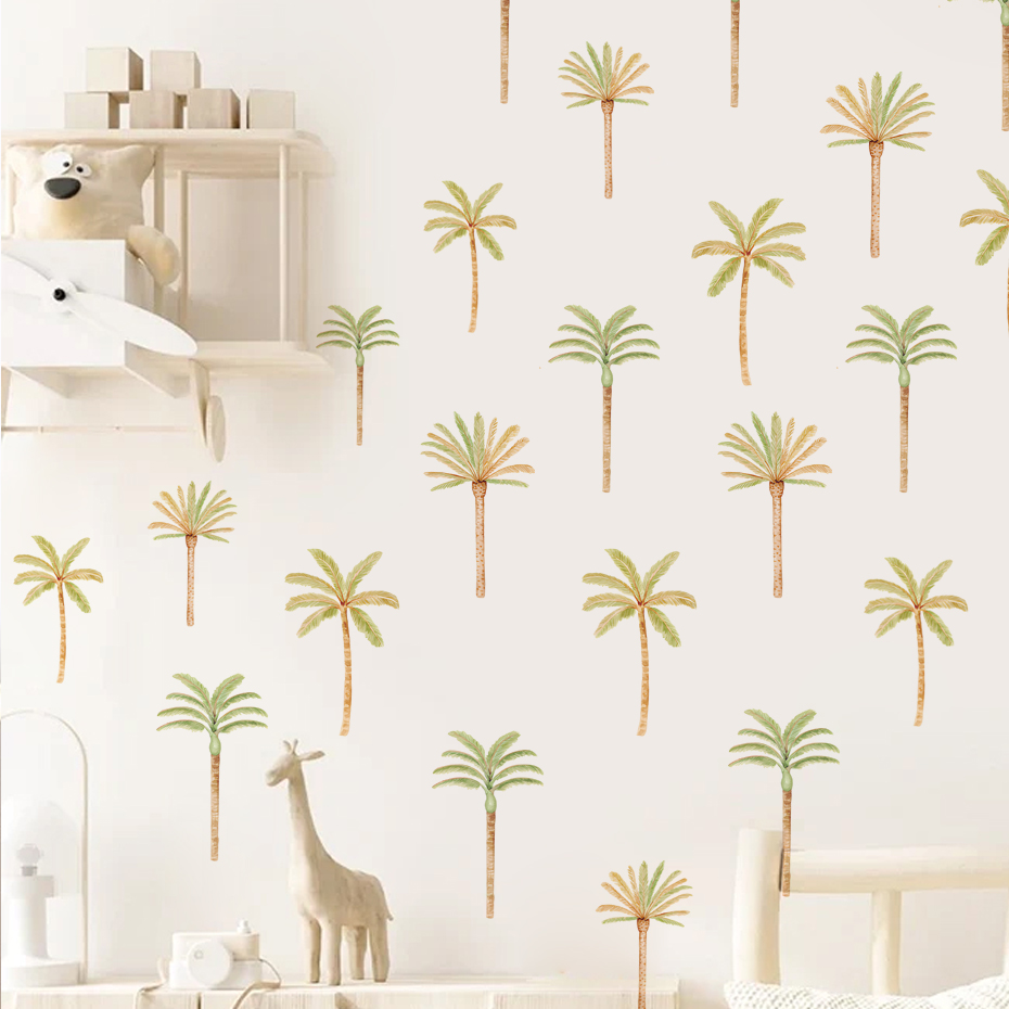 Baby Nursery Decor Boy - Boho Coconut Palm Tree Wall Sticker