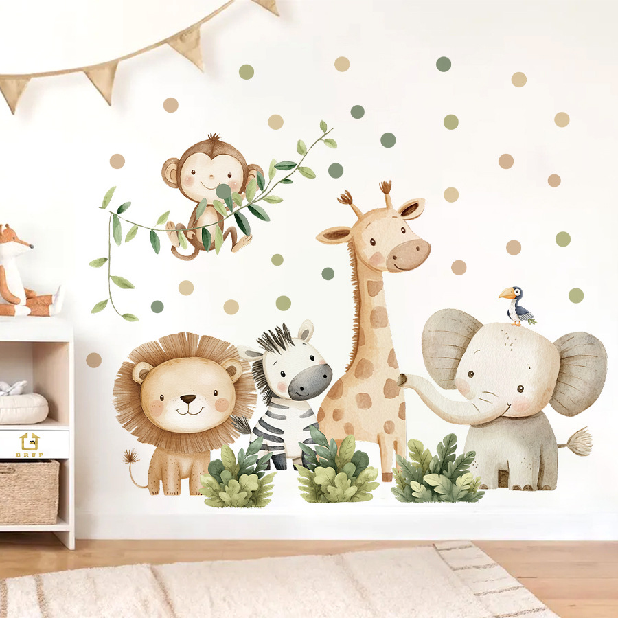 Baby Nursery Decor Boy - Boho Forest Animals Wall Stickers for