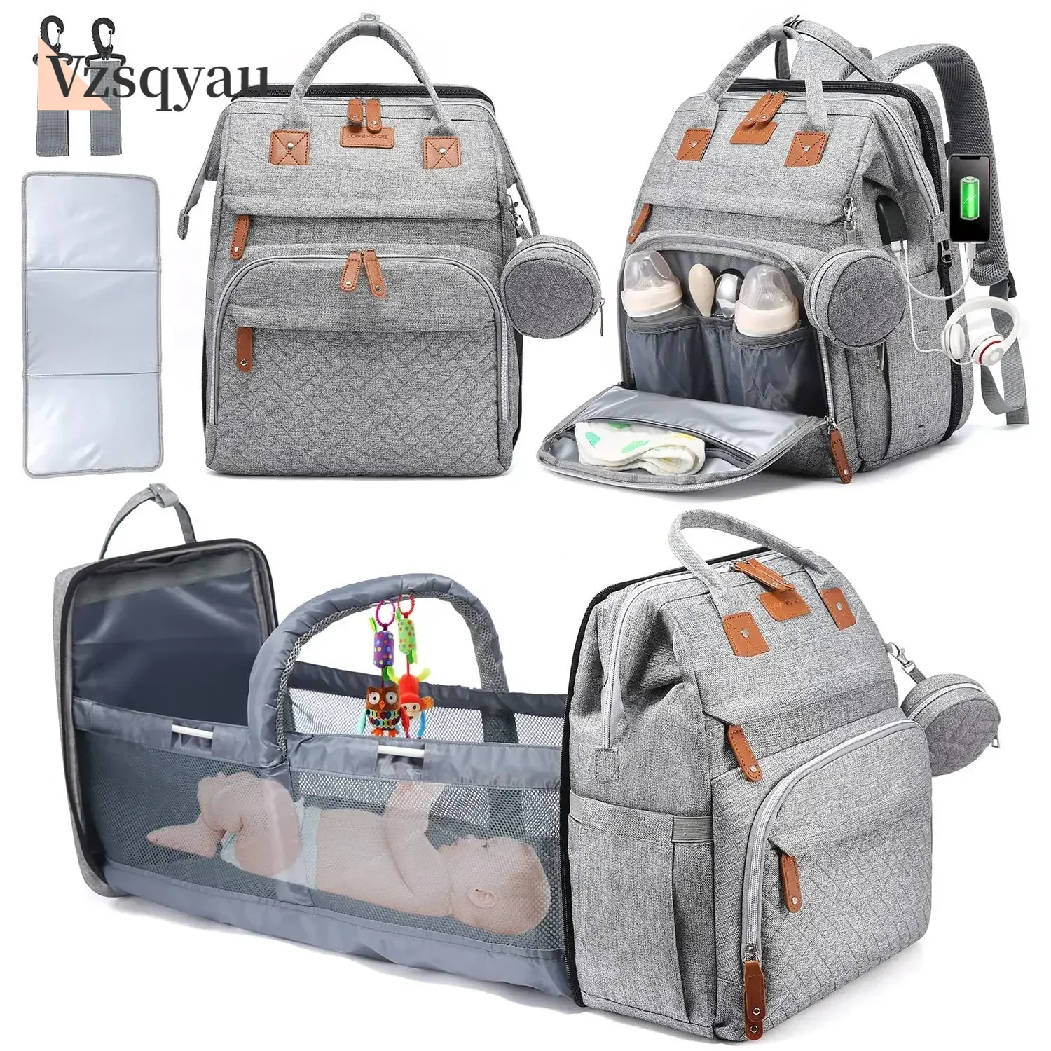 Baby Nursery Hamper - New Baby Nappy Changing Bags Changing