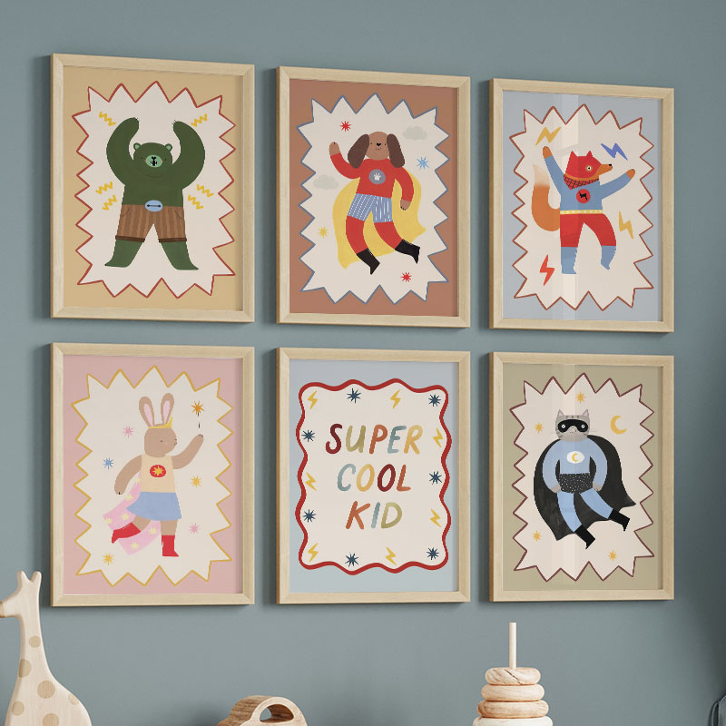 Baby Nursery Needs - Funny Cartoon Super Cool Kid Nursery