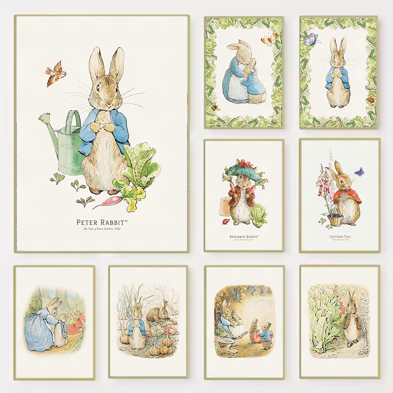 Baby Nursery Vintage - 1PC frameless decorative art print,Vintage Boho