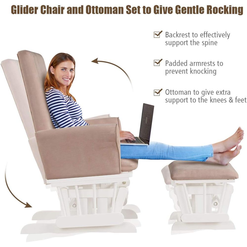 Baby Glider and Ottoman Cushio - đánh giá và giá Baby Nursery Ottoman