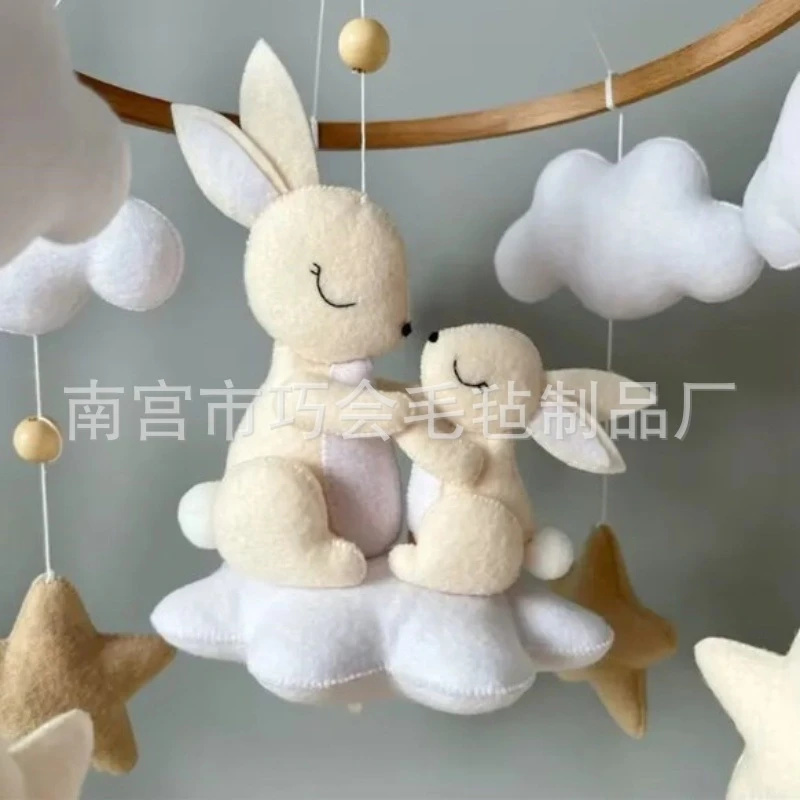 Handmade Soft Felt Bunny Baby  - đánh giá và giá Baby Nursery Mobile