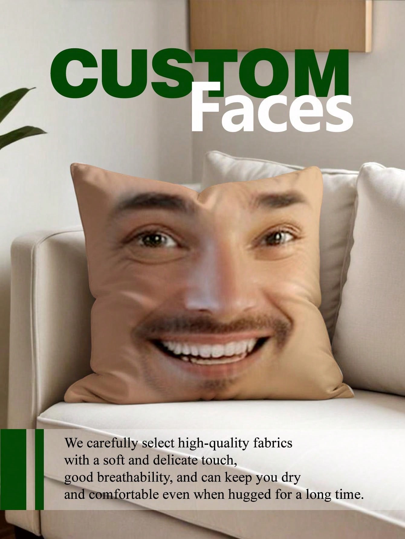 1pc Custom Face Square Pillow  - đánh giá và giá Baby Nursery Decor Boy