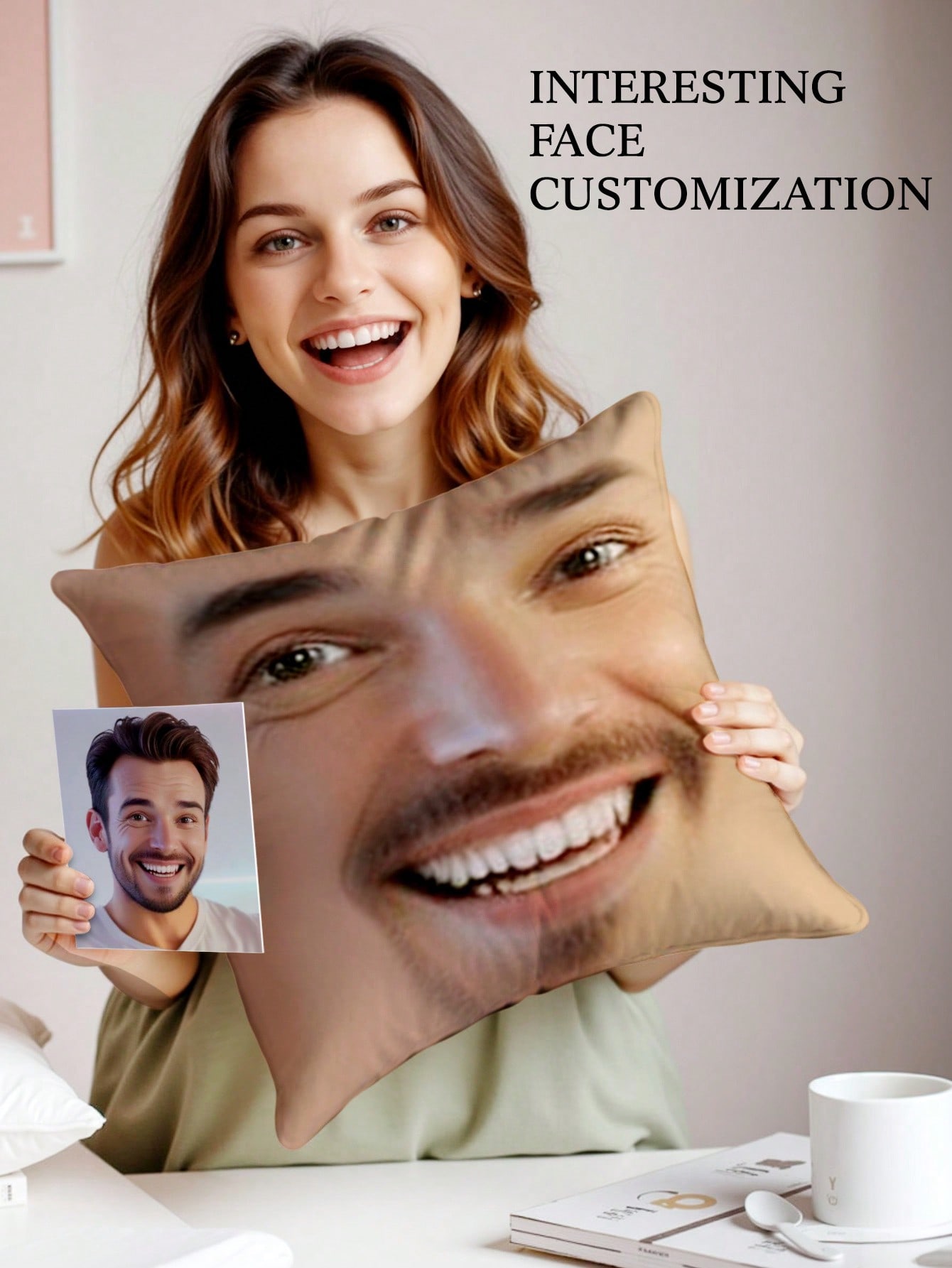 1pc Custom Face Square Pillow  - đánh giá và giá Baby Nursery Decor Boy