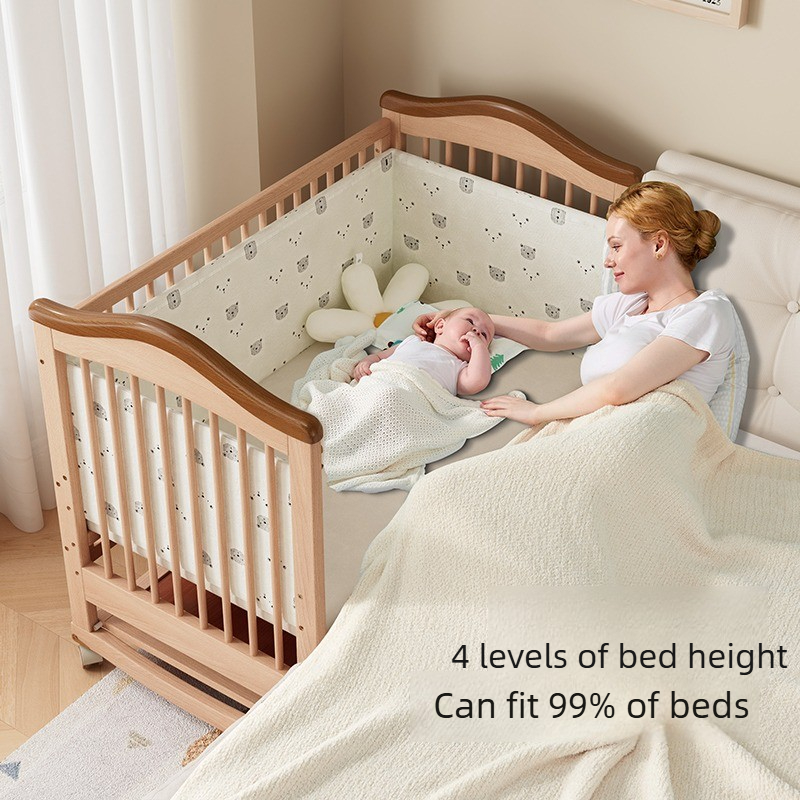 Solid Wood Baby Crib Adjustabl - đánh giá và giá Convertible Crib Set