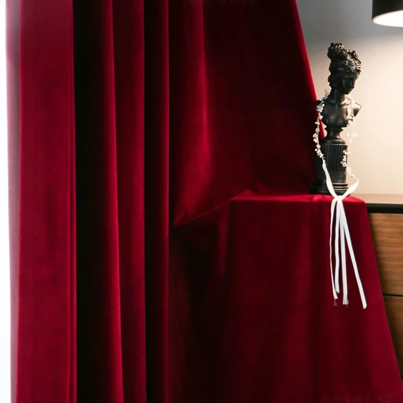 Nordic Modern Burgundy Red Lux - đánh giá và giá Blackout Curtain Nursery