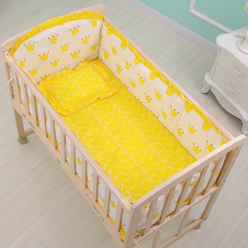 6Pcs Cartoon Cotton Crib Beddi - đánh giá và giá Convertible Crib Set