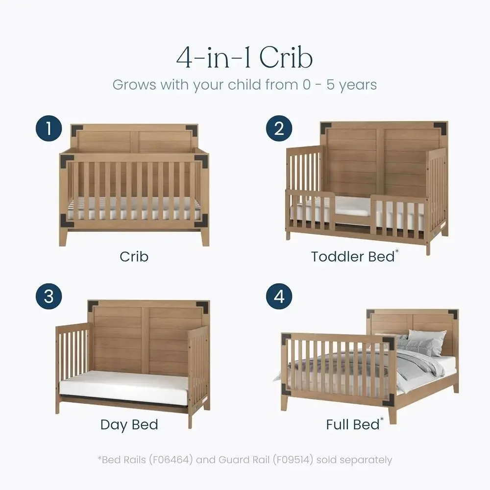 Lucas Design 4-in-1 Convertibl - đánh giá và giá Convertible Crib Set
