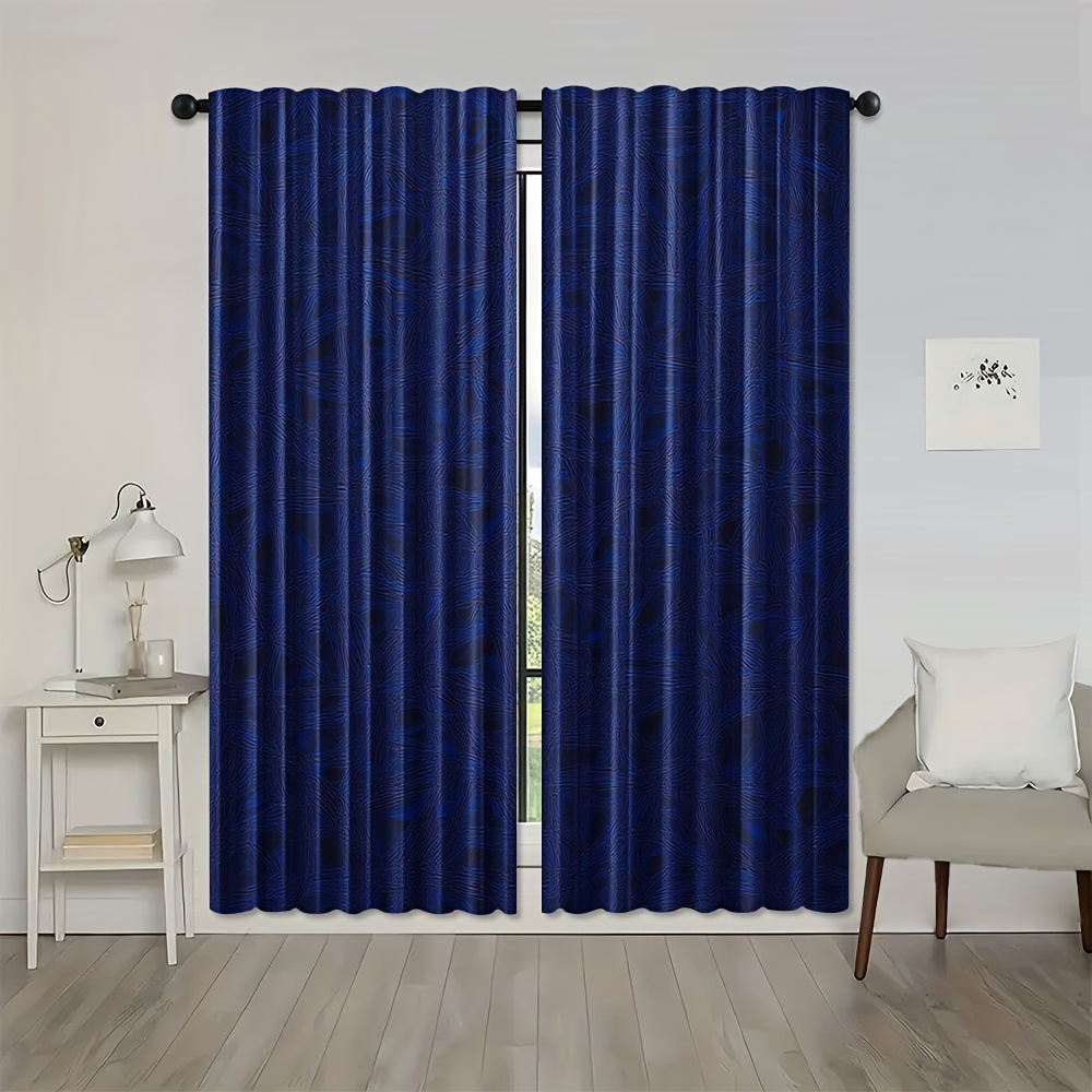 Blue Striped Geometric Curtain - đánh giá và giá Blackout Curtain Nursery