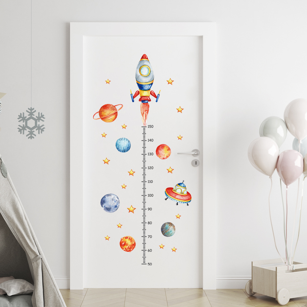 Cartoon Planet Rocket Height M - đánh giá và giá Baby Nursery Decor Boy