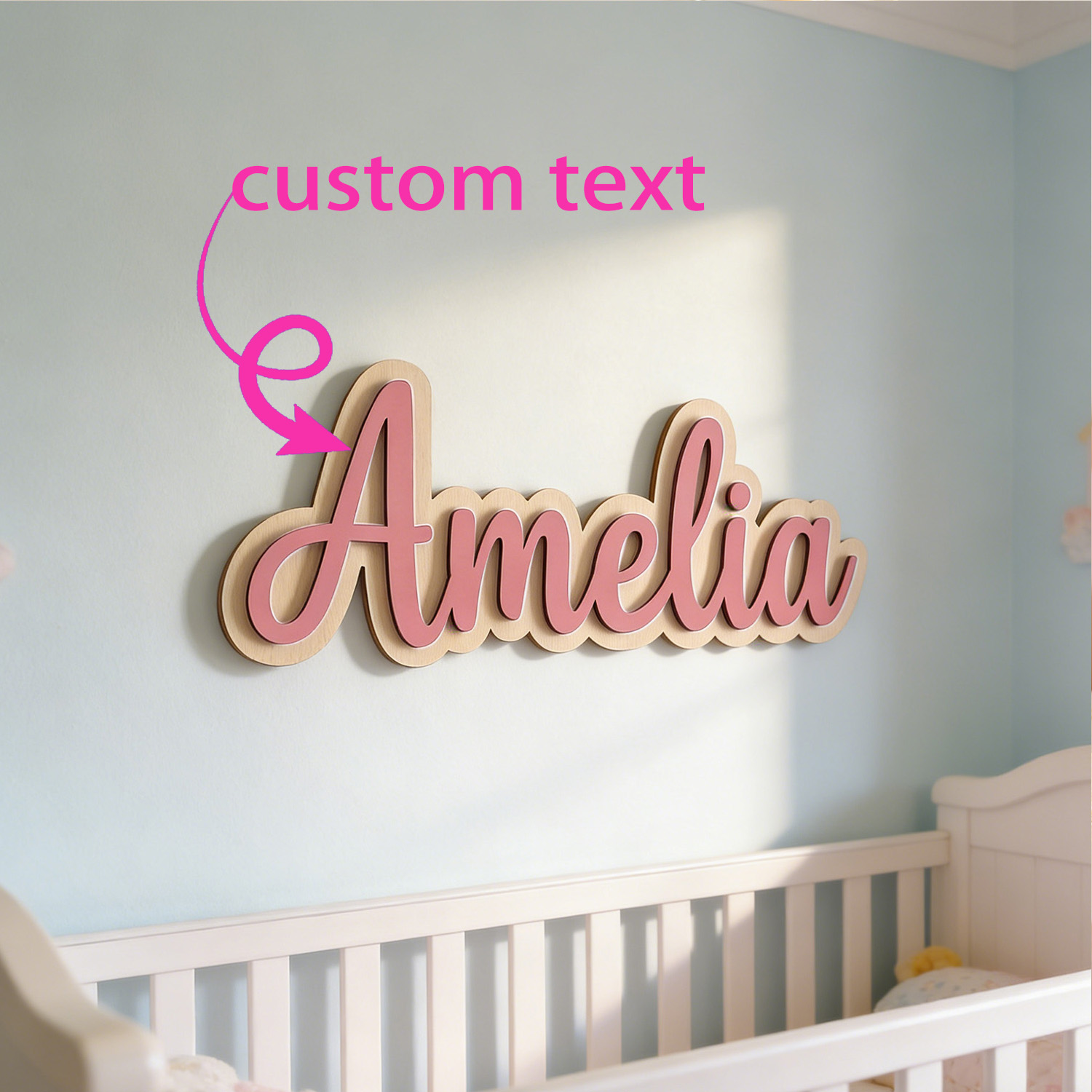 1pc Customized Double-layer Wo - đánh giá và giá Baby Nursery Decor Boy