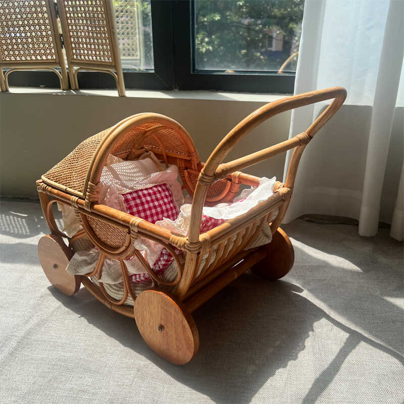 Woven Rattan Baby Stroller Vin - đánh giá và giá Baby Nursery Vintage