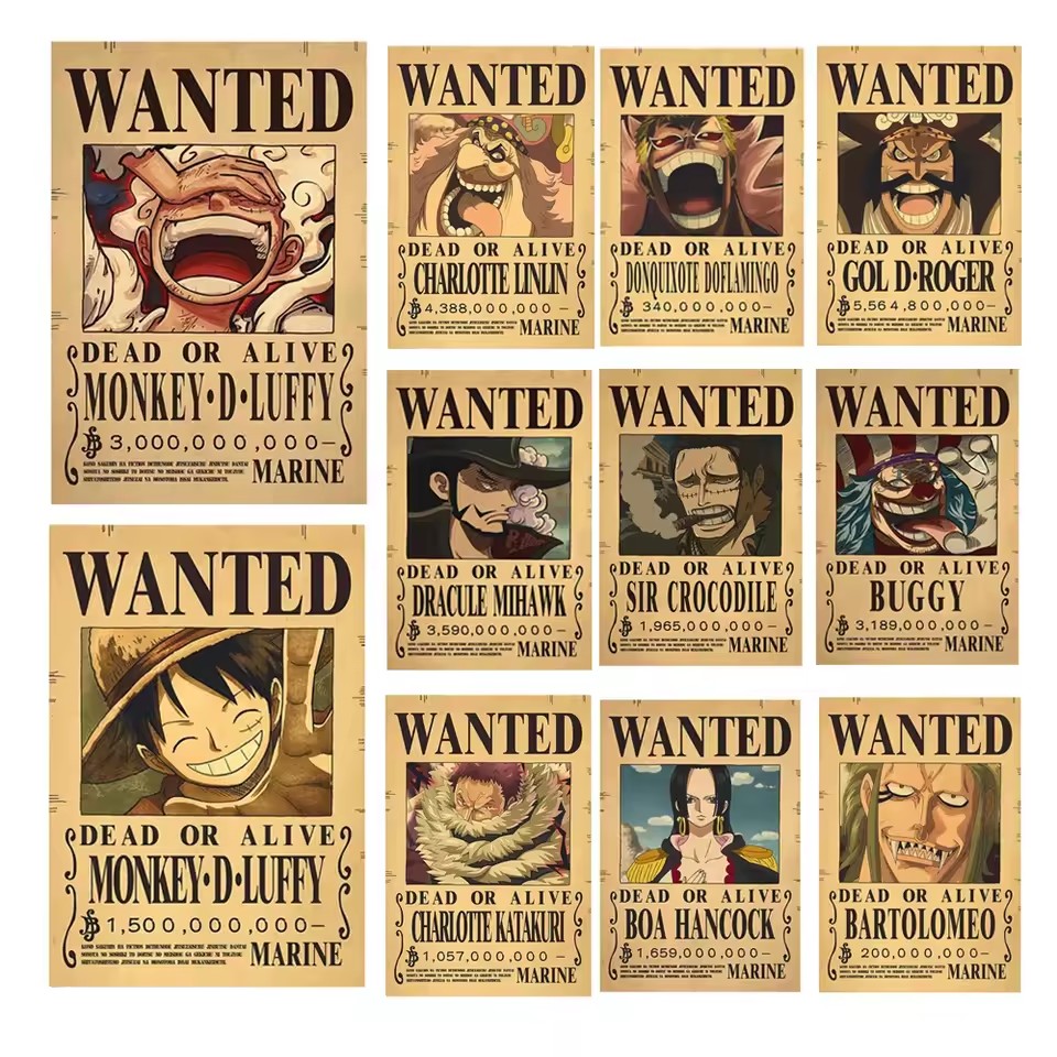 Anime One Piece Bounty Wanted  - đánh giá và giá Baby Nursery Wall Mural