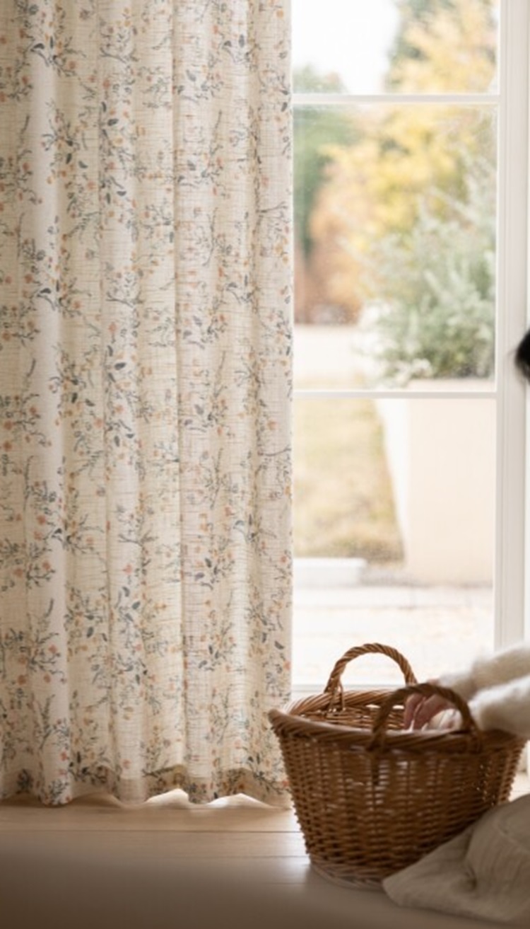 Cotton linen printed curtains  - đánh giá và giá Blackout Curtain Nursery