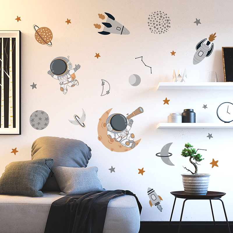 Cartoon Space Astronaut Planet - đánh giá và giá Baby Nursery Decor Boy