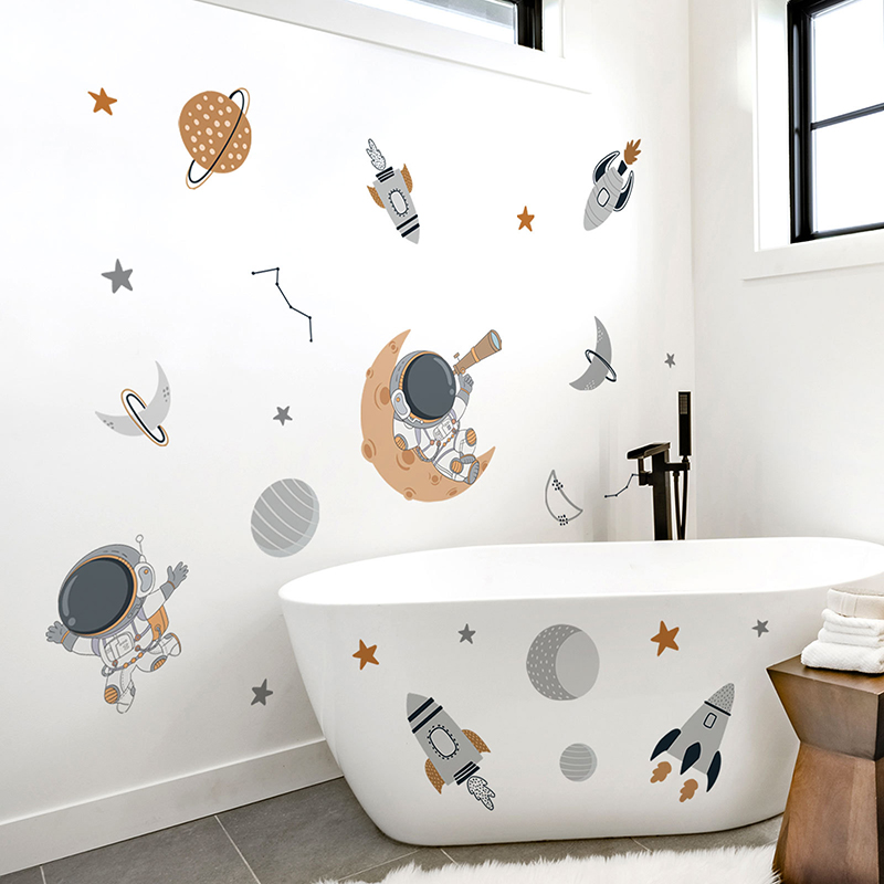 Cartoon Space Astronaut Planet - đánh giá và giá Baby Nursery Decor Boy
