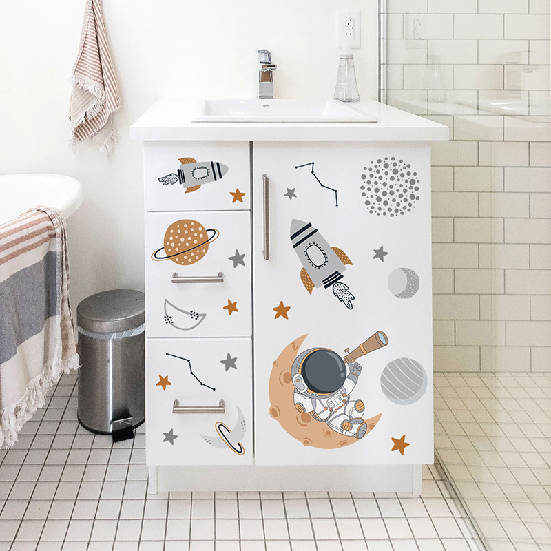 Cartoon Space Astronaut Planet - đánh giá và giá Baby Nursery Decor Boy