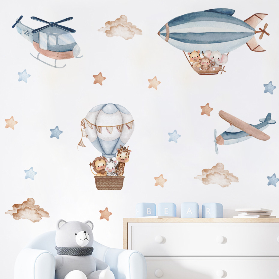 Watercolor Animals Hot Air Bal - đánh giá và giá Baby Nursery Needs