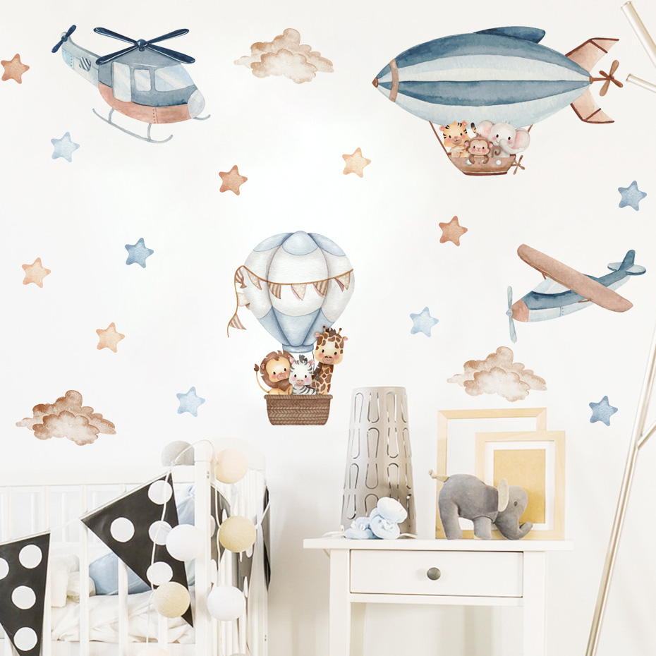 Watercolor Animals Hot Air Bal - đánh giá và giá Baby Nursery Needs