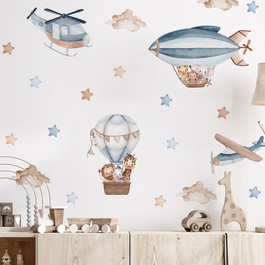 Watercolor Animals Hot Air Bal - đánh giá và giá Baby Nursery Needs