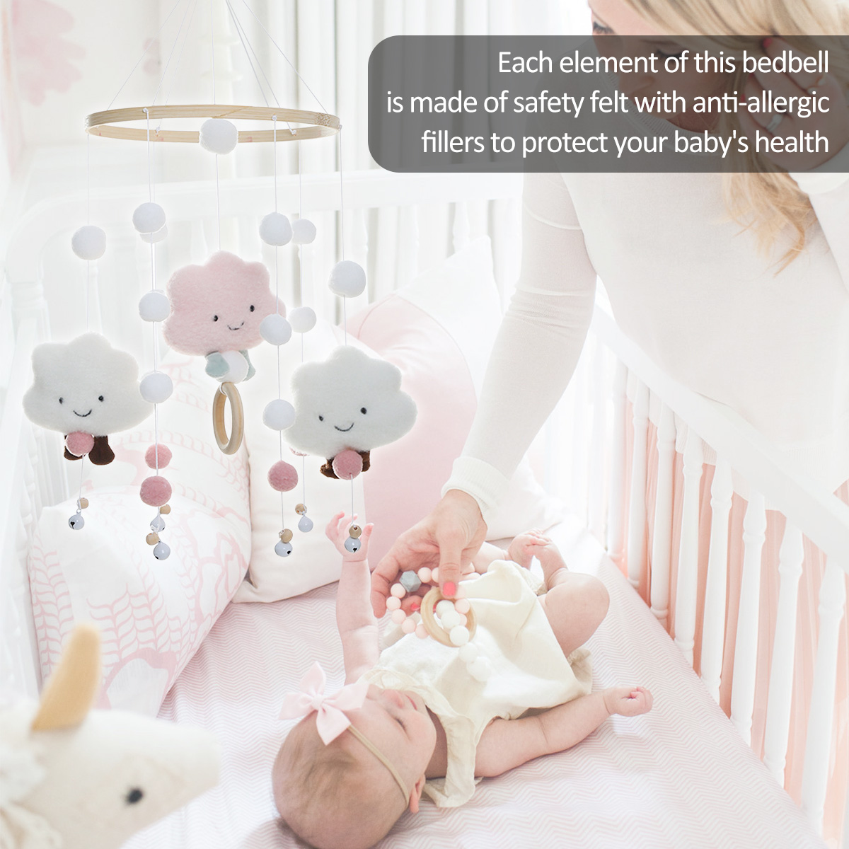 Mobile Wind Chimes with Cloud  - đánh giá và giá Baby Nursery Mobile