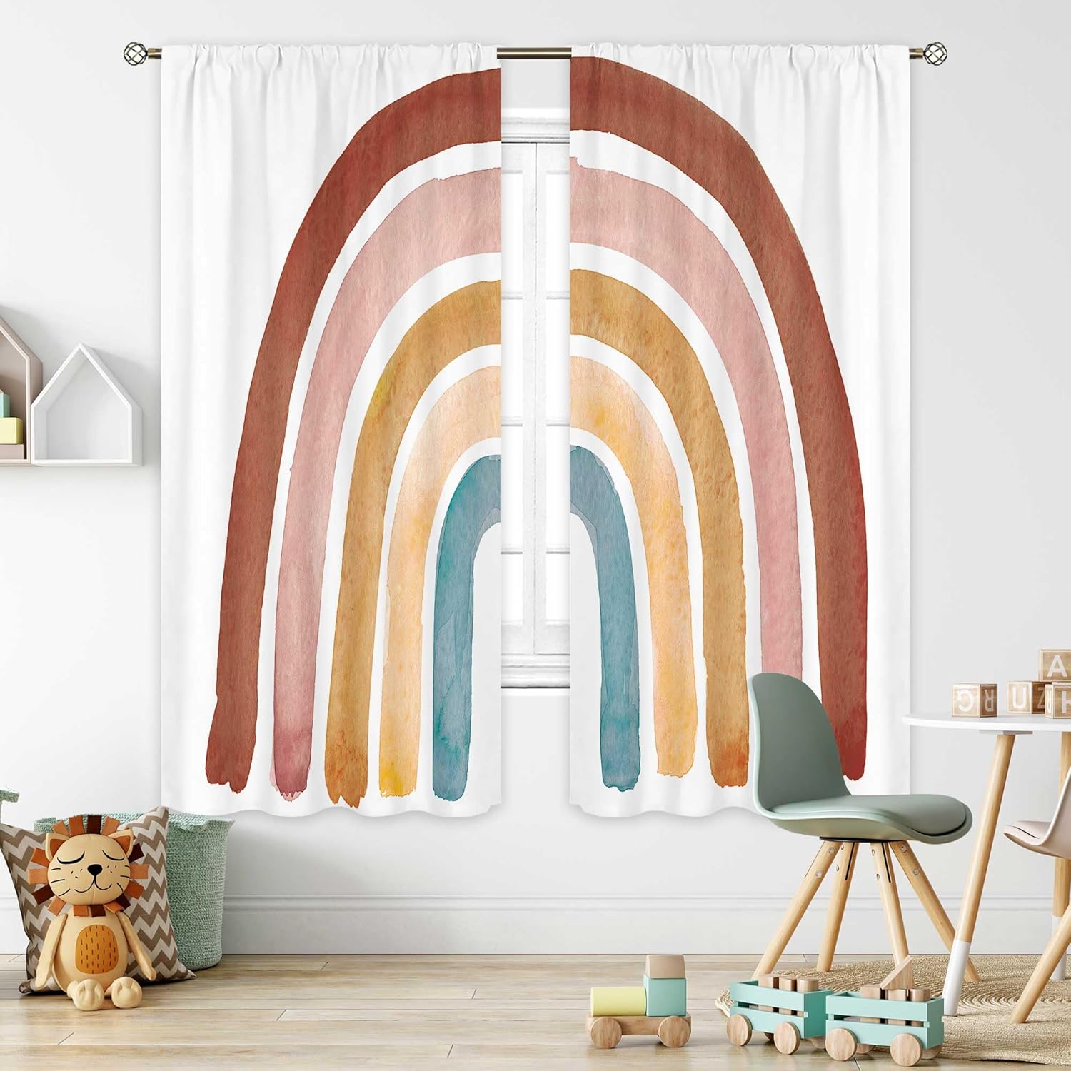 Kids Boho Rainbow Curtains for - đánh giá và giá Baby Nursery Vintage