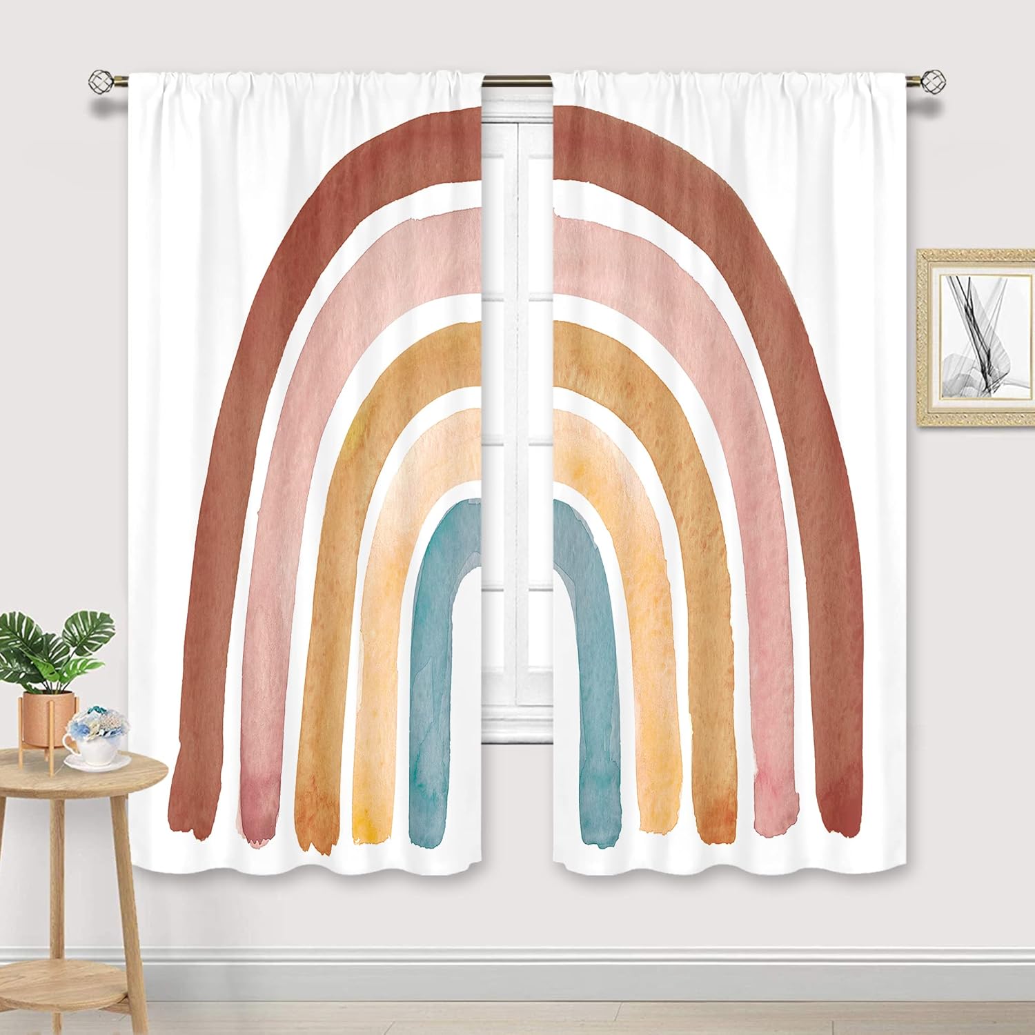 Kids Boho Rainbow Curtains for - đánh giá và giá Baby Nursery Vintage