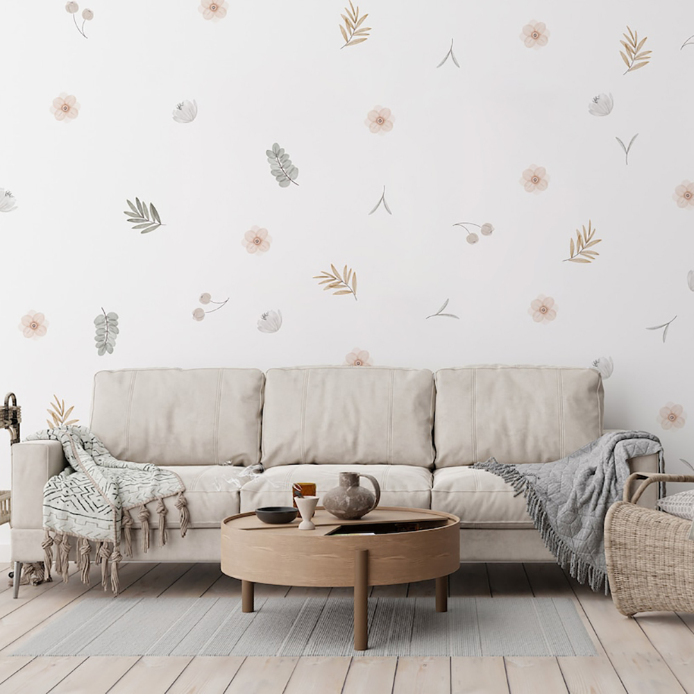 Boho Leaves Botanical DIY Wall - đánh giá và giá Baby Nursery Diy
