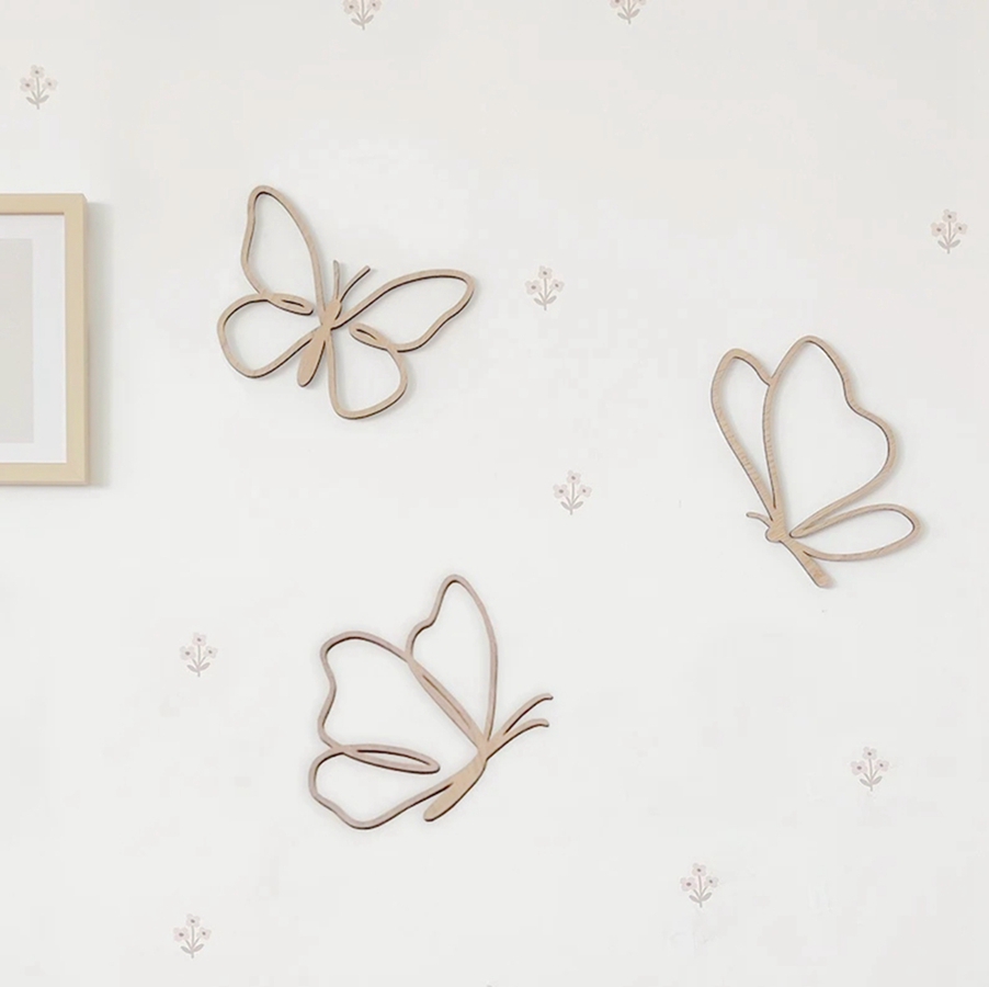 Wooden Butterflies Sign, Woode - đánh giá và giá Baby Nursery Needs