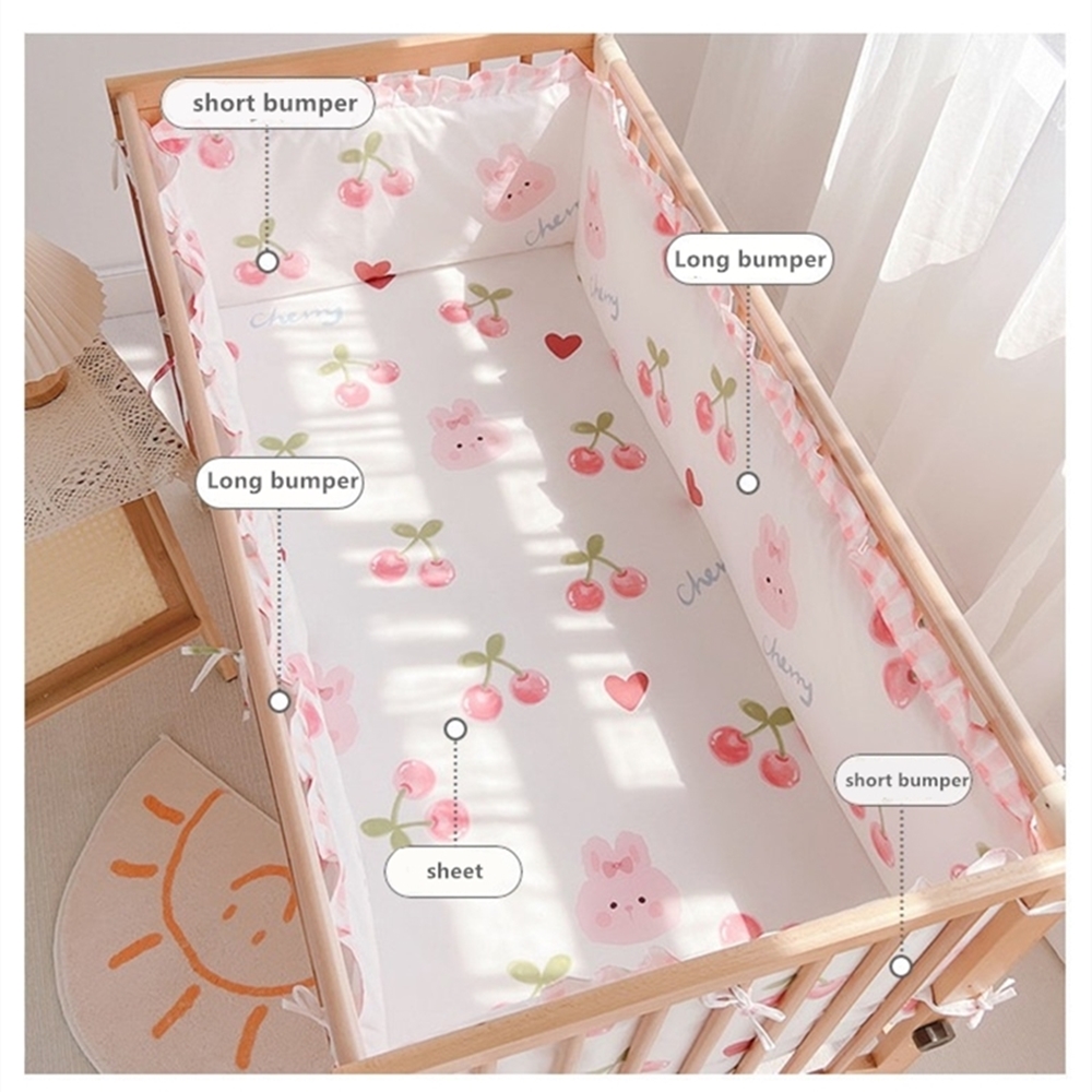 5Pcs Crib Bedding Set Girl Bab - đánh giá và giá Baby Nursery Decor Boy