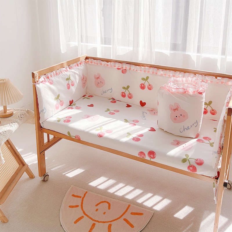 5Pcs Crib Bedding Set Girl Bab - đánh giá và giá Baby Nursery Decor Boy