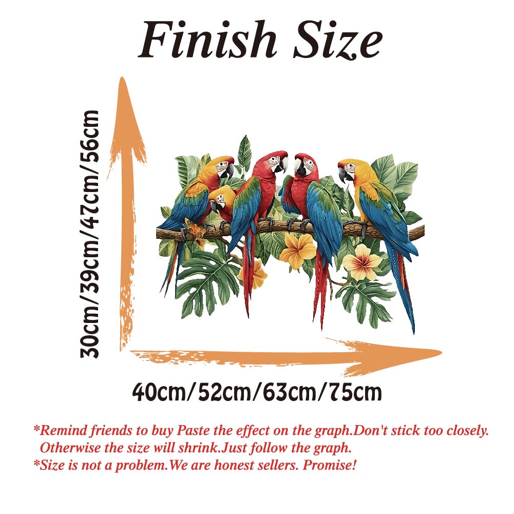 3Pcs Parrots on Branch Wall St - đánh giá và giá Baby Nursery Wall Mural