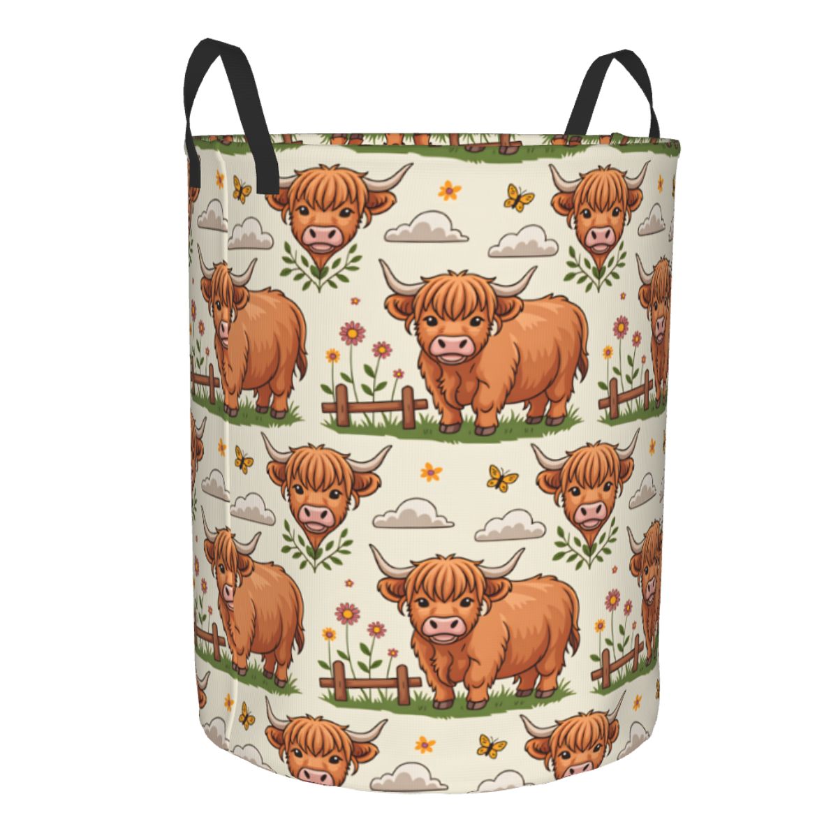 Cartoon Highland Cows Laundry  - đánh giá và giá Baby Nursery Hamper