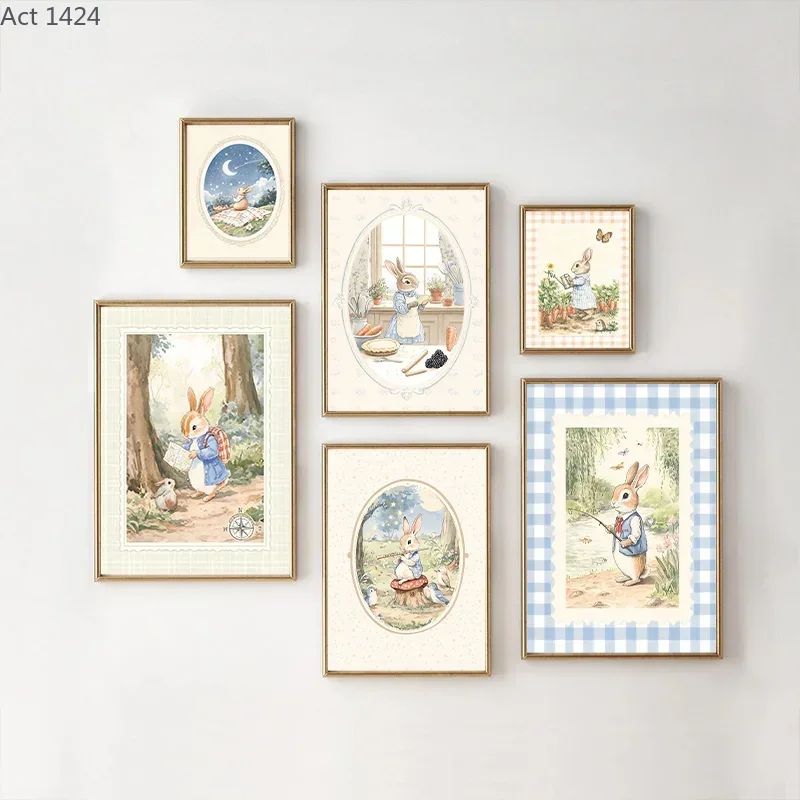 Vintage Boho Blue Plaid Rabbit - đánh giá và giá Baby Nursery Vintage