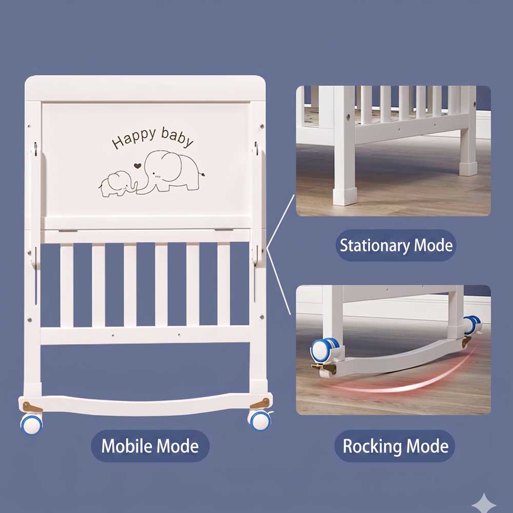 Premium Baby Crib Solid Wood C - đánh giá và giá Convertible Crib Set