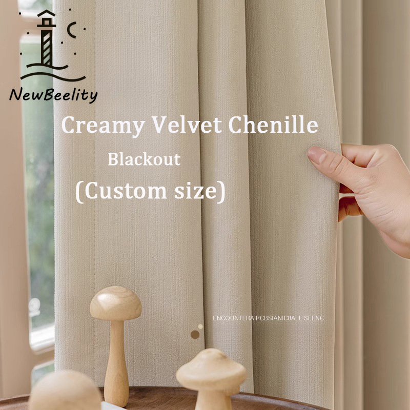Cream Velvet Chenille Blackout - đánh giá và giá Blackout Curtain Nursery