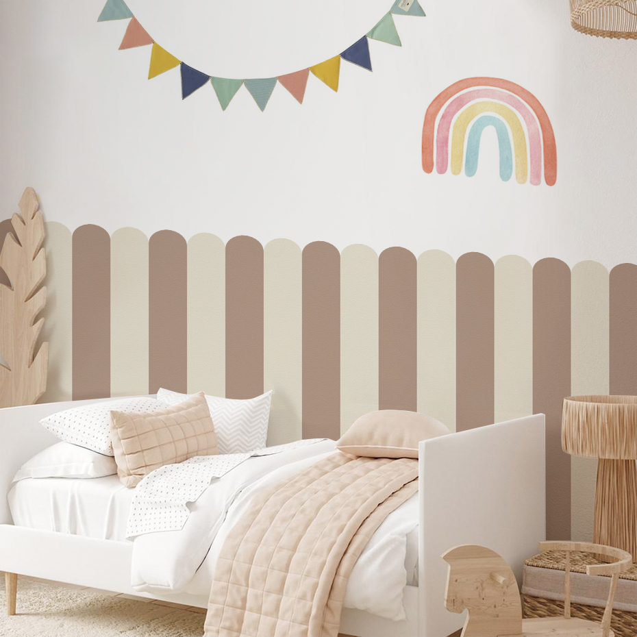 Multicolor Vertical Striped Ar - đánh giá và giá Baby Nursery Wall Mural