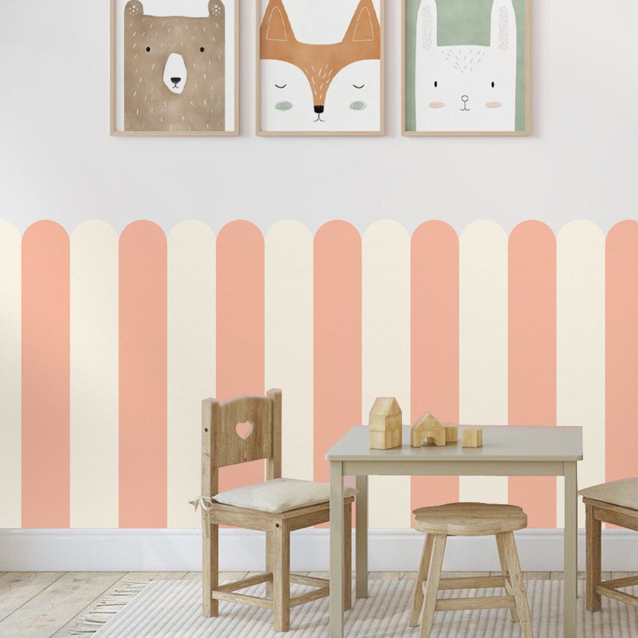 Multicolor Vertical Striped Ar - đánh giá và giá Baby Nursery Wall Mural