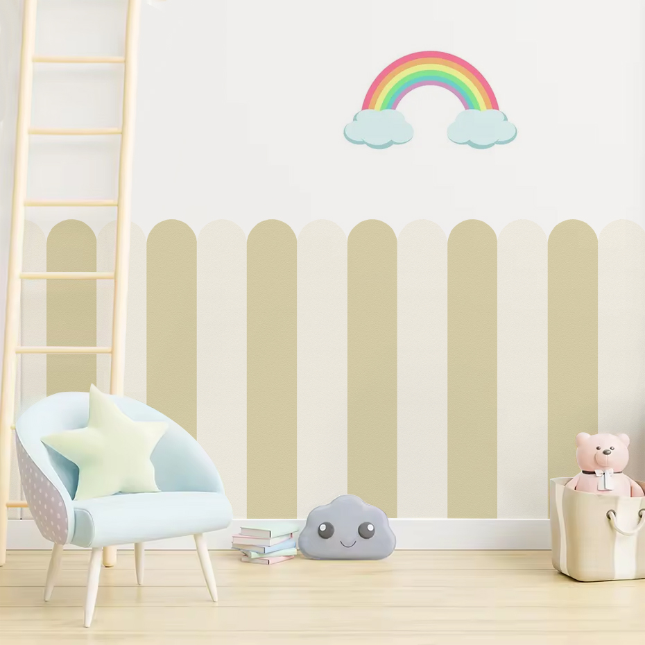 Multicolor Vertical Striped Ar - đánh giá và giá Baby Nursery Wall Mural