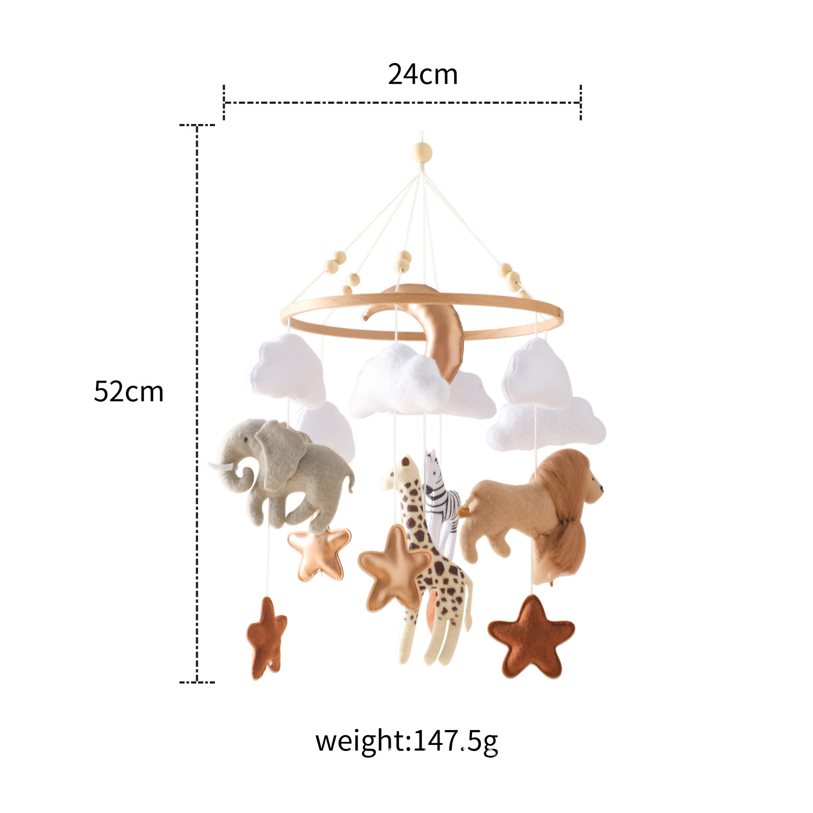 Hot Sale Nordic Handmade Felt  - đánh giá và giá Baby Nursery Mobile