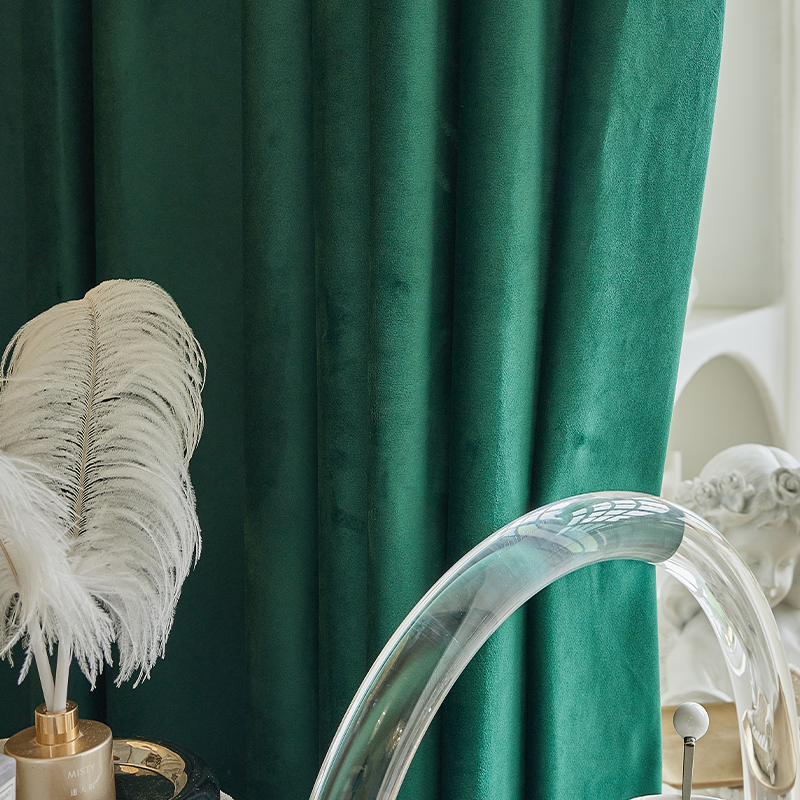New Retro Dark Green Velvet Cu - đánh giá và giá Blackout Curtain Nursery