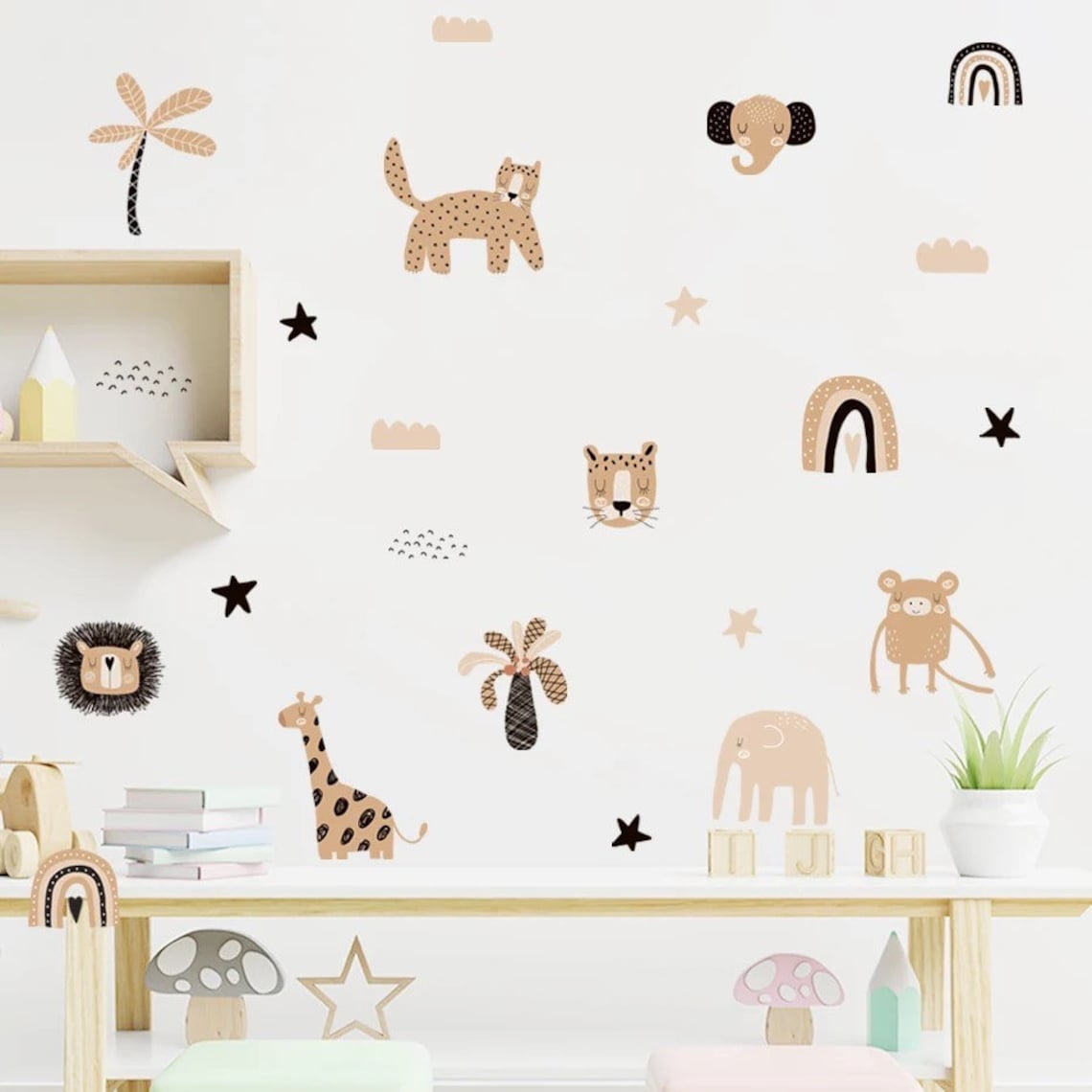 Boho Cartoon Rainbows Star Cut - đánh giá và giá Baby Nursery Decor Boy